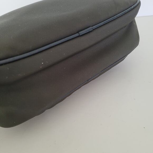 Coach Vintage Nylon Leather Trim Small Green Shoulder Bag Purse Zip Sport - Picture 10 of 14